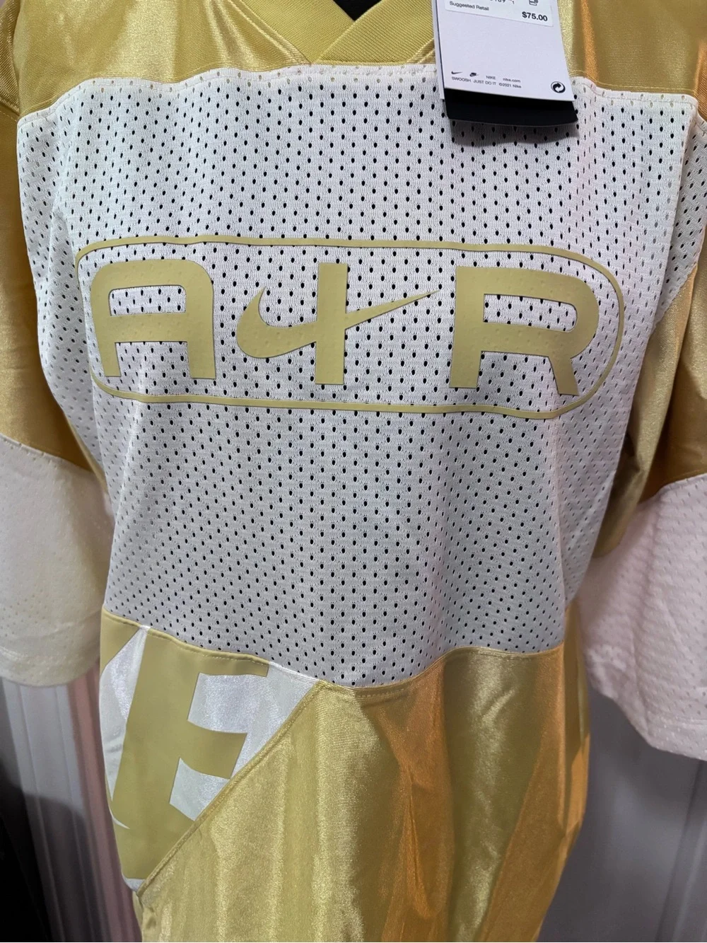 Nike Air Y2K Football Jersey Dress Womens Golden & White FN2253 -700